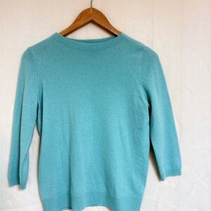 Talbots Aqua Crew Neck Sweater